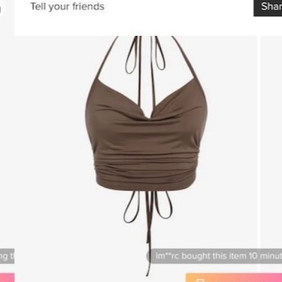 ZAFUL ribbed backless halter top - Picture 5 of 5